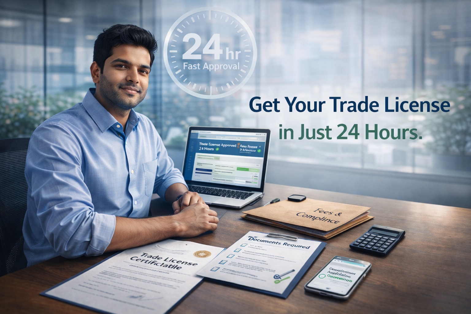 Trade License Registration in 24 Hours: Online Process, Fees & Requirements